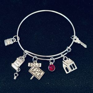 New Home/ Realtor themed bangle bracelet